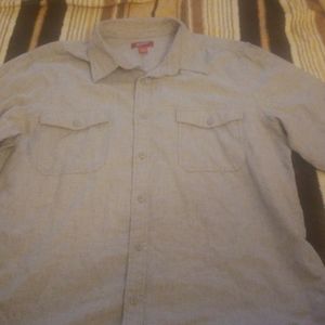 Mens Arizona Button Shirt.  Size Xl . Gray